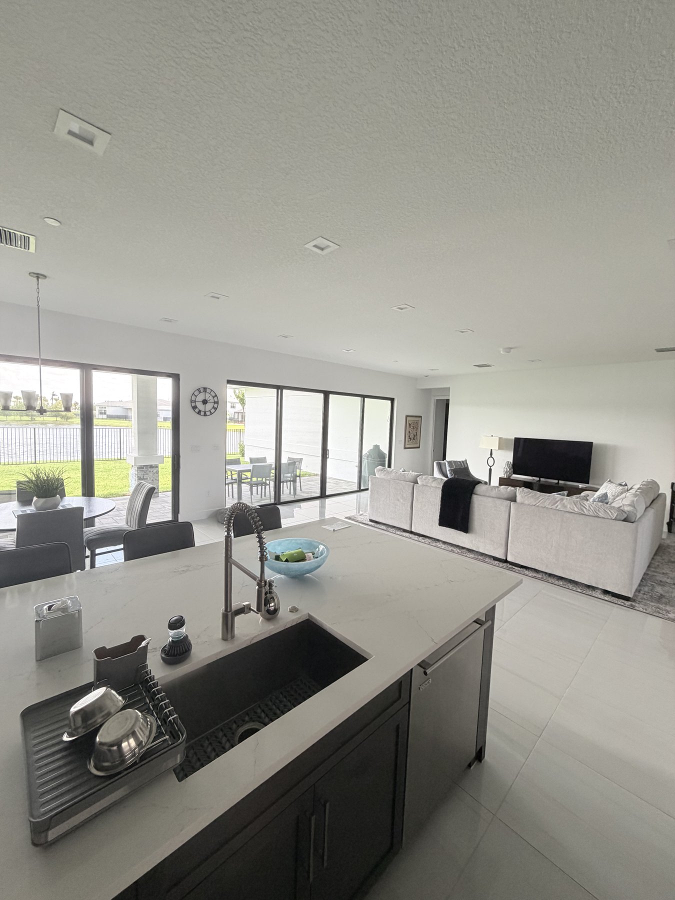 Open-plan kitchen and living room finished by T&S Cleaning